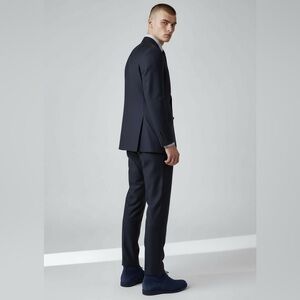 Cesare Paciotti Navy Blue Suede Lace-Up Chelsea Ankle Boots Size EU 40 US 7